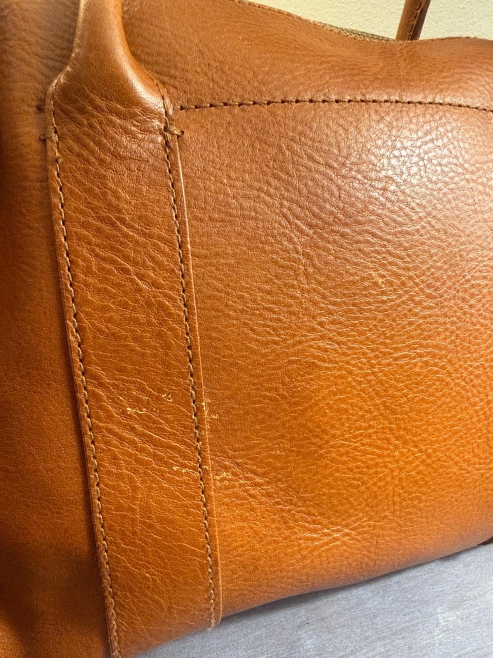 Madewell The Prague satchel crossbody in a cognac brown leather. - Picture 7 of 16